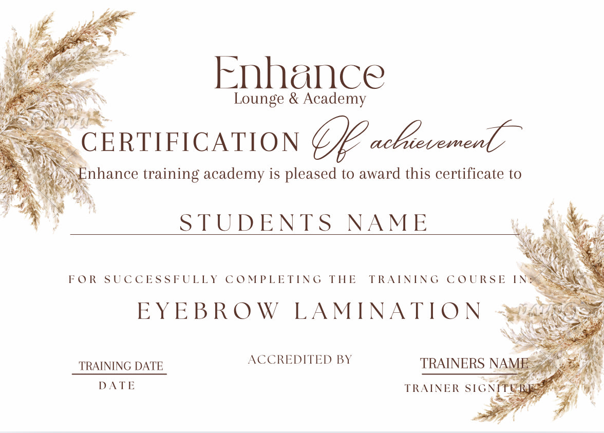 EDITABLE beauty certificate