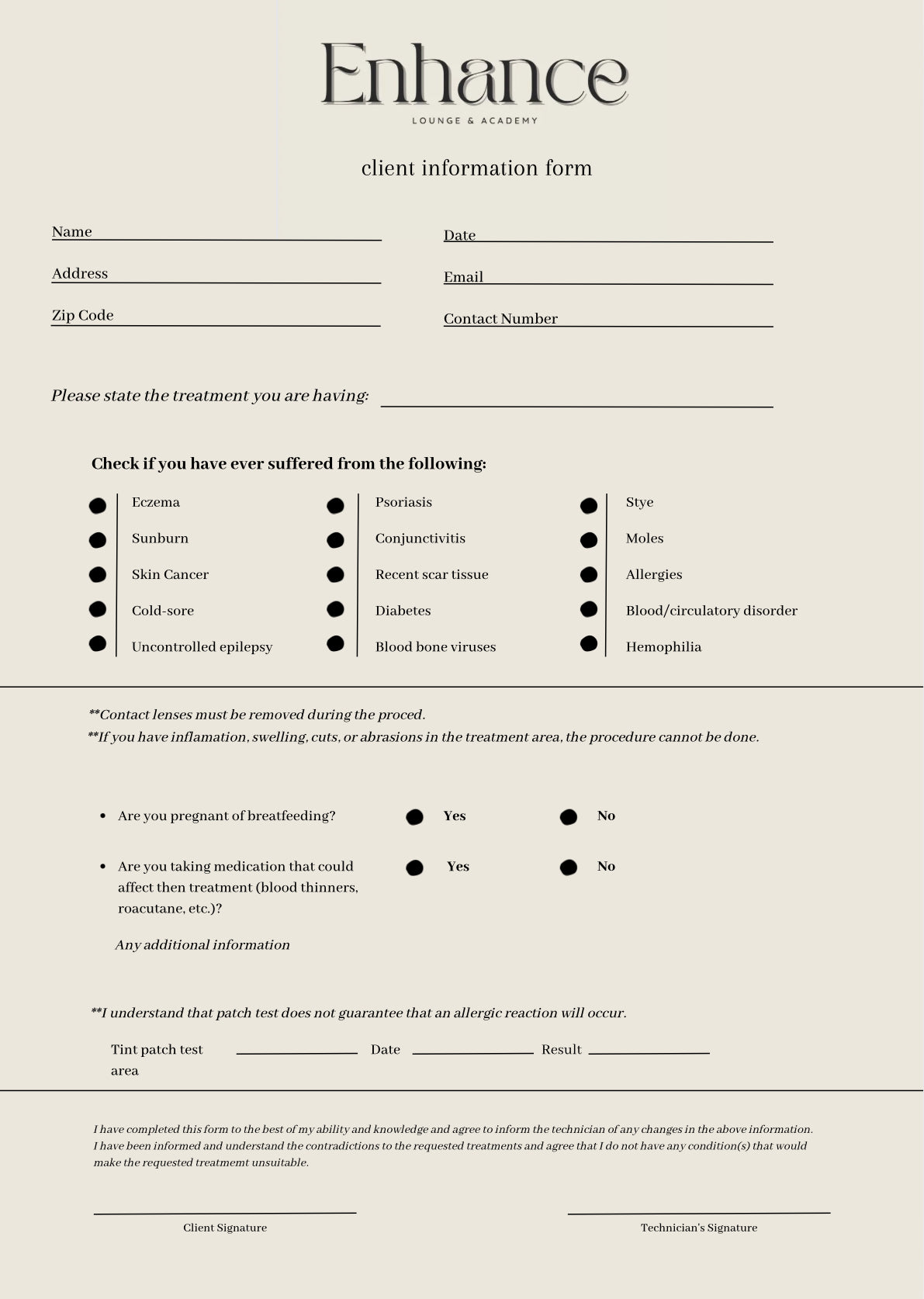 EDITABLE consultation form