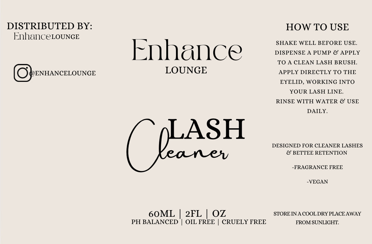 EDITABLE lash shampoo template