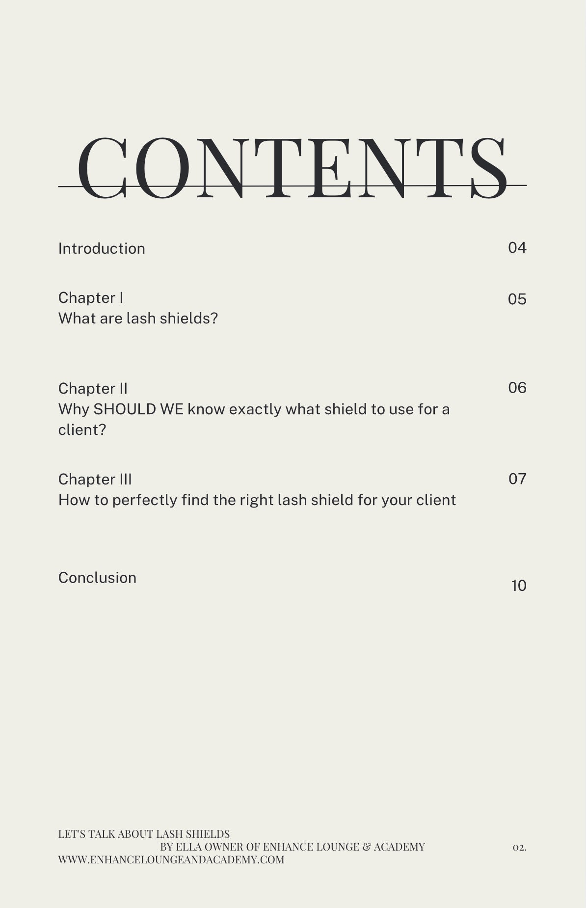 Let’s talk LASH SHIELDS Ebook