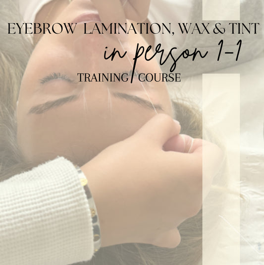 Eyebrow Lamination, Wax and Tint training course (one to one in person)